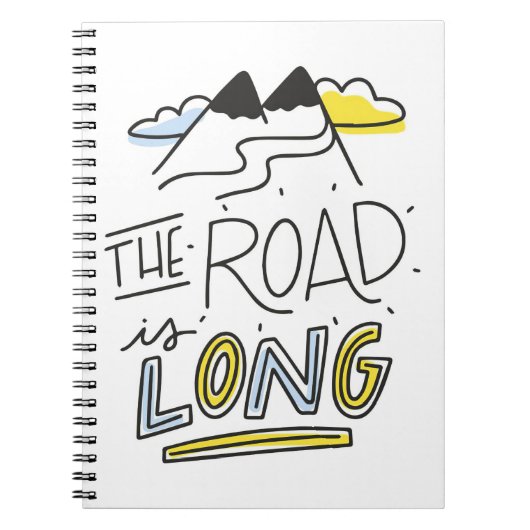 De weg is lang notitieboek (Voorkant)