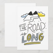 De weg is lang save the date (Voorkant / Achterkant)