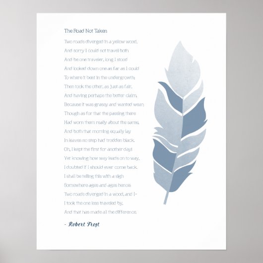 De weg is niet gereisd poster (Voorkant)