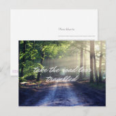 De weg minder gereisd briefkaart (Voorkant / Achterkant)