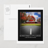 De weg minder gereisd briefkaart (Voorkant / Achterkant)