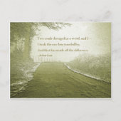 De weg minder gereisd briefkaart (Voorkant)