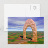 De weg minder getrapt, Abstracte boog, landbouwgro Briefkaart (Voorkant / Achterkant)