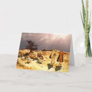 De weg naar Bethlehem Feestdagen Kaart