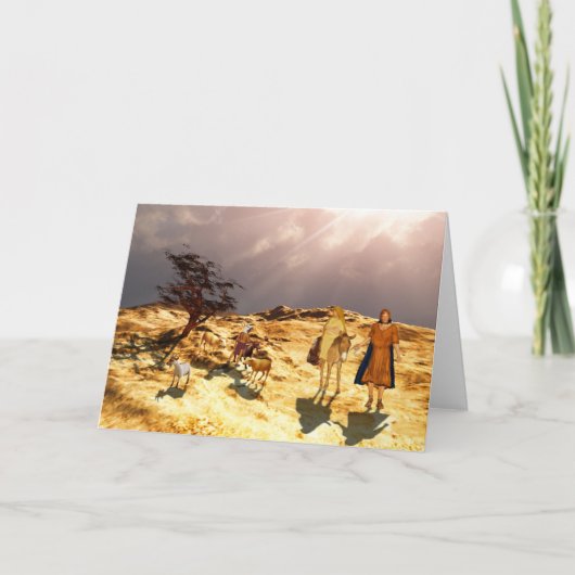 De weg naar Bethlehem Feestdagen Kaart (Voorkant)