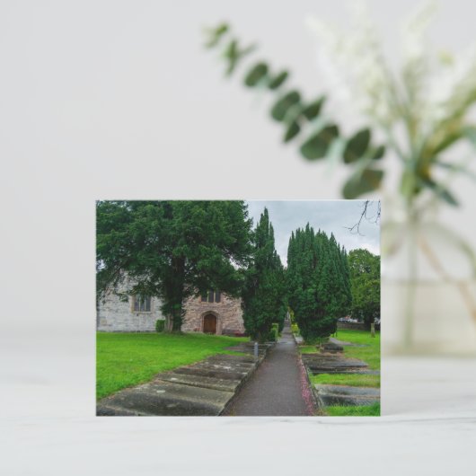 De weg naar de geschiedenis: St. Asaf Parish Churc Briefkaart (Staand voorkant)