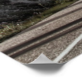 De weg naar de grote bergberg, weg, bos, tra poster (Hoek)