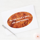 De weg naar de hel Oval Stickers (Envelop)