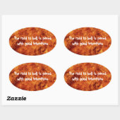 De weg naar de hel Oval Stickers (Vel)