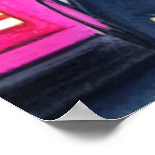 De weg naar de hoofdstad | AI Art Poster (Hoek)