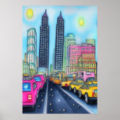 De weg naar de hoofdstad | AI Art Poster (Voorkant)