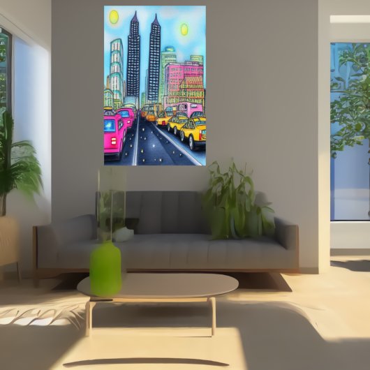 De weg naar de hoofdstad | AI Art Poster