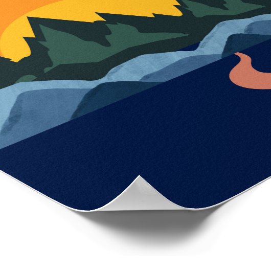 De weg naar de Horizon Afbeelding Ledge Poster (Hoek)