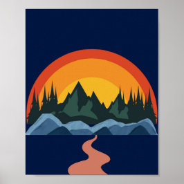 De weg naar de Horizon Afbeelding Ledge Poster