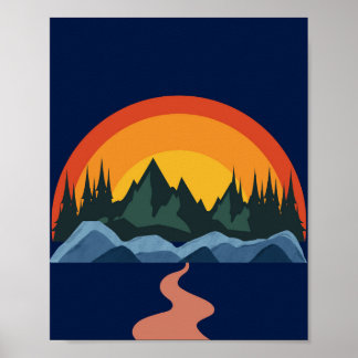 De weg naar de Horizon Afbeelding Ledge Poster