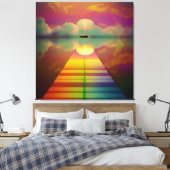 De weg naar de onbekende bestemming canvas afdruk (Insitu (Slaapkamer))