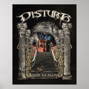 De weg naar de pijn - Retro MetalCore Design Poster