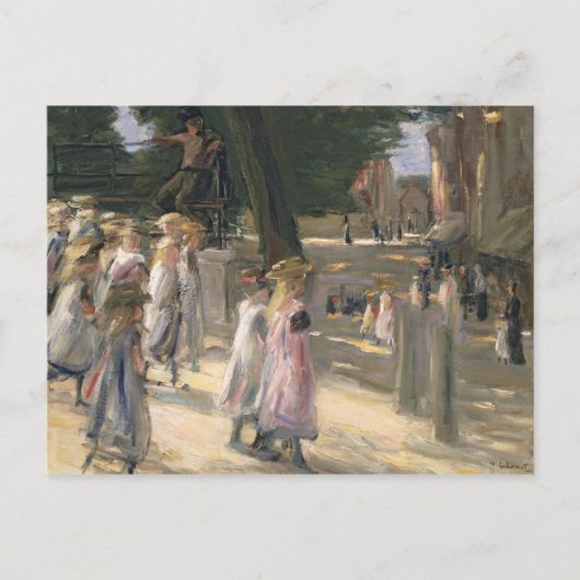 De weg naar de school in Edam Briefkaart (Voorkant)