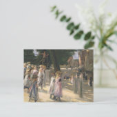 De weg naar de school in Edam Briefkaart (Staand voorkant)