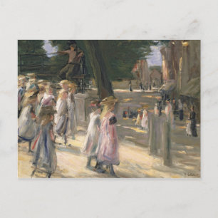 De weg naar de school in Edam Briefkaart