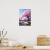 De weg naar de schoonheid van de Lente Poster (Keuken)