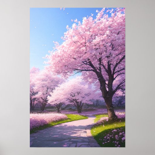 De weg naar de schoonheid van de Lente Poster (Voorkant)