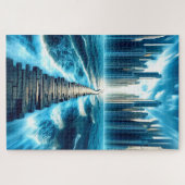 De weg naar de stad legpuzzel (Horizontaal)