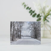 De weg naar de winter briefkaart (Staand voorkant)