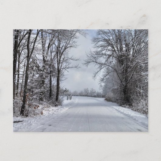 De weg naar de winter briefkaart (Voorkant)