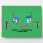 De weg naar een vriendenhuis is nooit lang. fotoplaat (Voorkant)