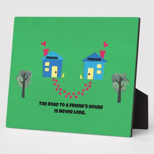 De weg naar een vriendenhuis is nooit lang. fotoplaat (Zijkant)