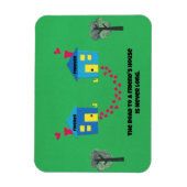 De weg naar een vriendenhuis is nooit lang. magneet (Verticaal)