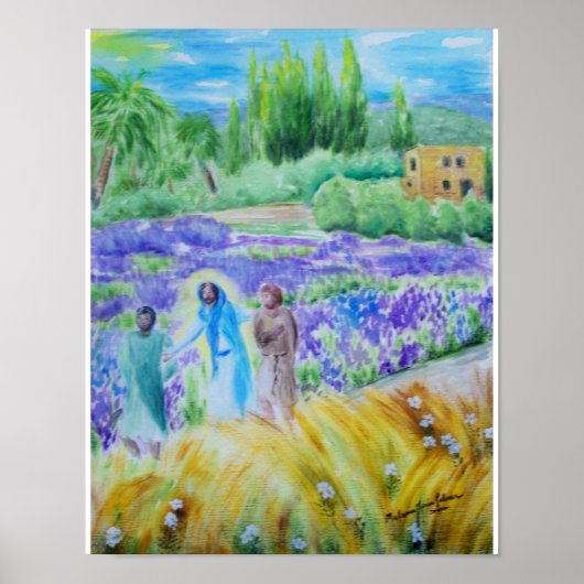 De weg naar Emmaus Acrylyl Poster (Voorkant)