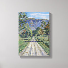 De weg naar Evordes (door Ferdinand Hodler) Canvas Afdruk