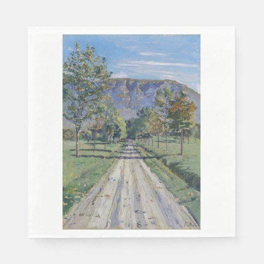 De weg naar Evordes (door Ferdinand Hodler) Servet (Voorkant)
