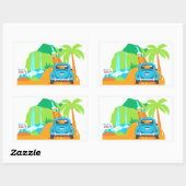 De Weg naar Hana Hawaiaanse Vakantie Rechthoekige Sticker (Vel)