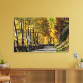 De weg naar herfst canvas print (Insitu (Woonkamer))