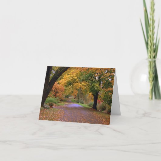 De weg naar Herfst Kaart (Voorkant)