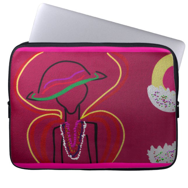 De Weg naar het Hart is Geplaveid met Stijl  Laptop Sleeve (Voorkant)