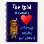 De weg naar het hart van een vrouw notitieboek (Voorkant)