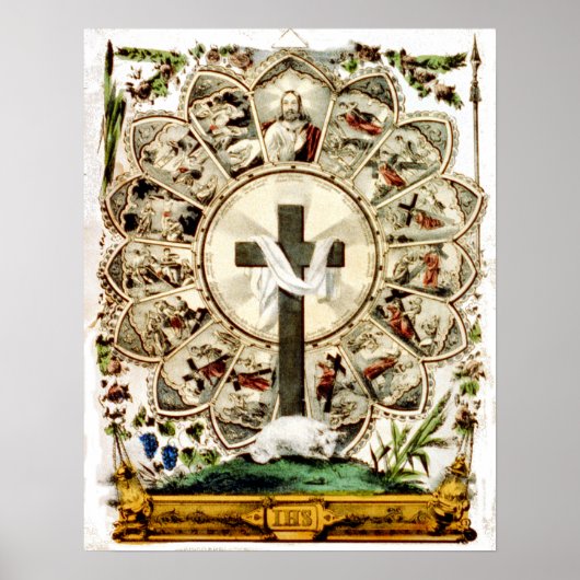 De weg naar het Heilige Kruis - 1856 Poster (Voorkant)