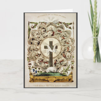 De weg naar het Heilige Kruis Feestdagen Kaart