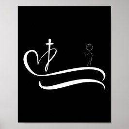 De weg naar het kruis - Dark Design Poster