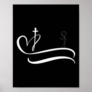 De weg naar het kruis - Dark Design Poster