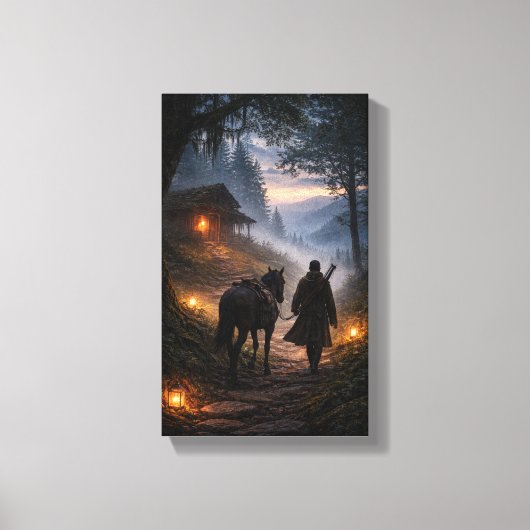De Weg naar het Stille Licht Canvas Afdruk (Voorkant)