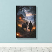 De Weg naar het Stille Licht Canvas Afdruk (Insitu (Houten vloer))