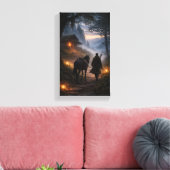 De Weg naar het Stille Licht Canvas Afdruk (Insitu (Woonkamer))