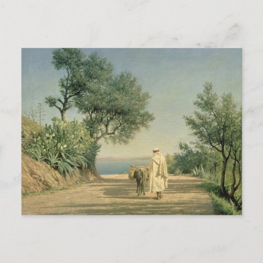 De weg naar het Zee, Algerije, 1883 Briefkaart (Voorkant)