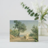 De weg naar het Zee, Algerije, 1883 Briefkaart (Staand voorkant)