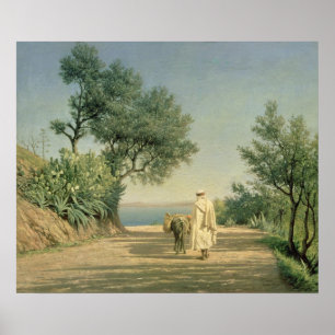 De weg naar het Zee, Algerije, 1883 Poster